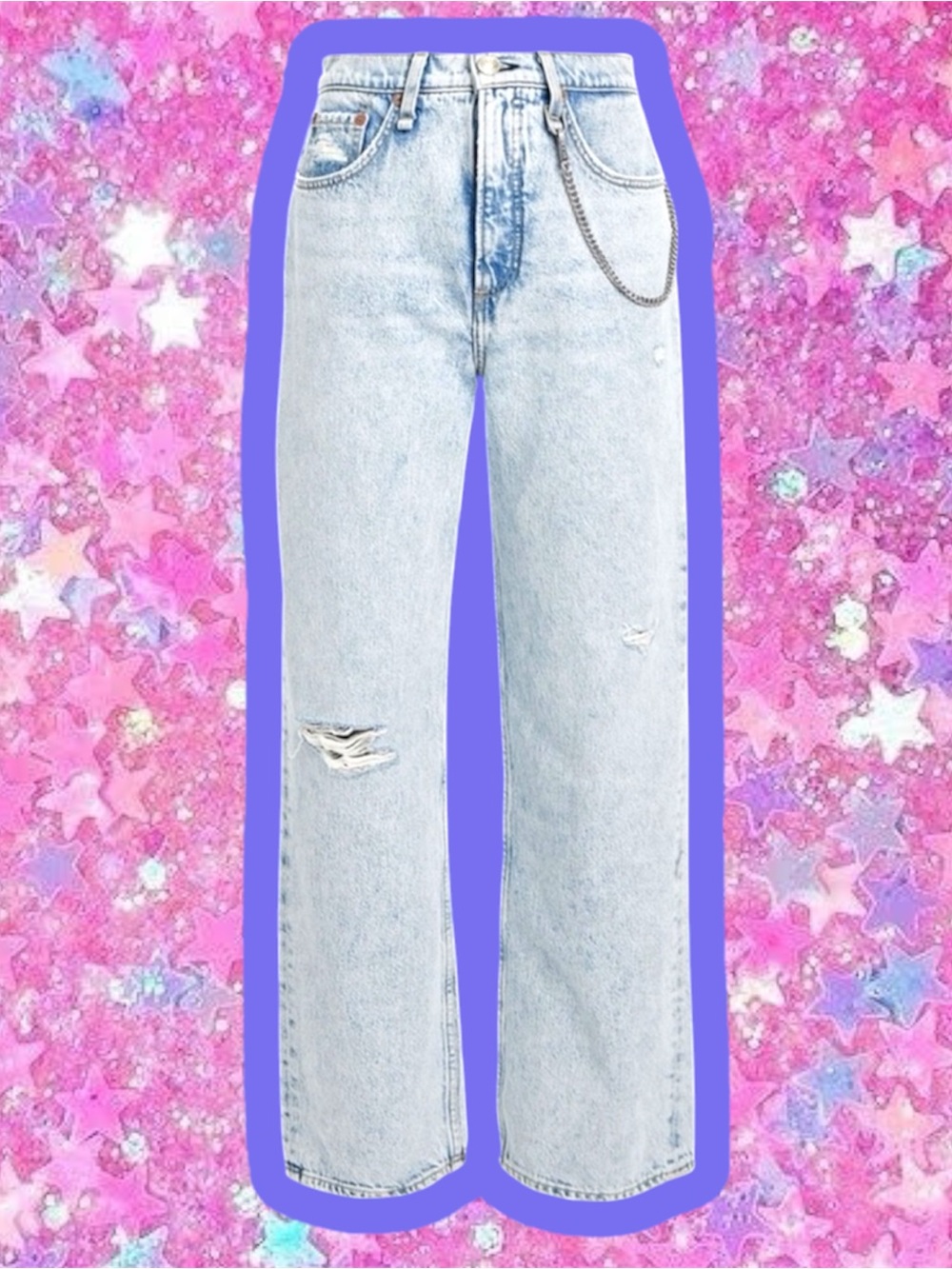 Rag And Bone Ruth Super High Rise Chain Jeans Sz 30 90s Denim Pants Grunge